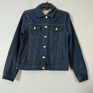 Sabrina Lauren New York Women's Denim Jean Jacket Long Sleeve blue Size Small